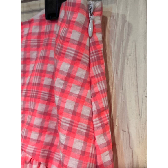 NWT Women's Topshop Pink Gingham Ruffle Skirt Size US 6 - Picture 4 of 11